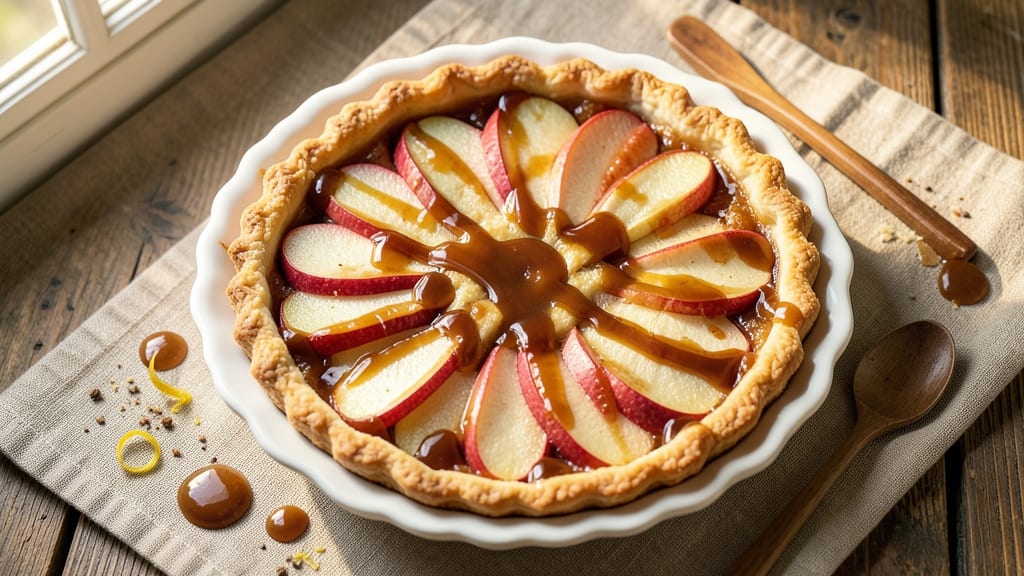 Apple Tart With Caramel Sauce Recipe: Buttery Crust Meets Molten Fruit Rivers