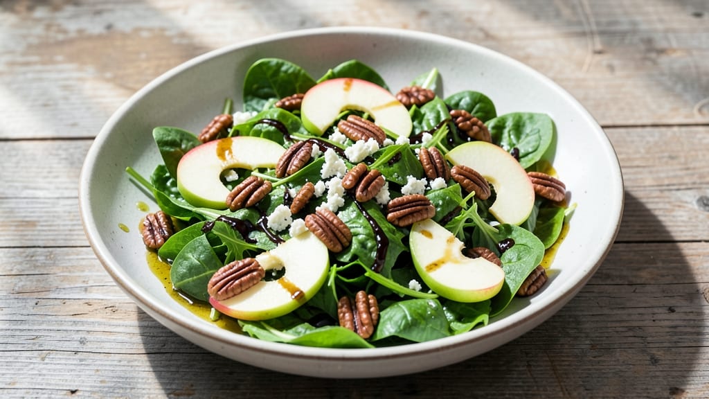 Green Apple Pecan Salad Recipe: Crunchy Sweetness With Creamy Balsamic Dressing