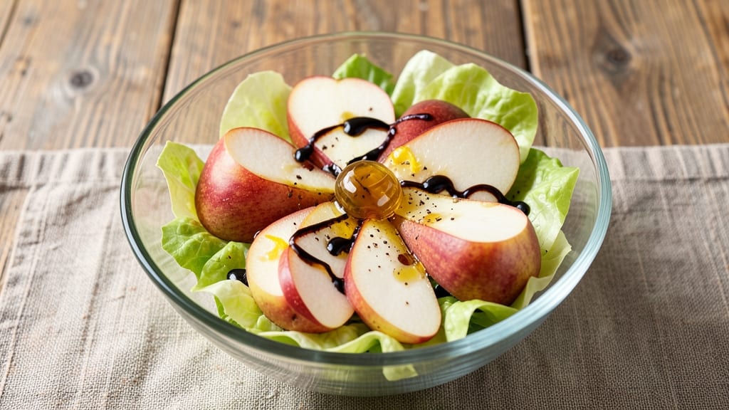 Apple Pear Lettuce Salad Recipe: Crunchy Sweetness With Creamy Balsamic Dressing