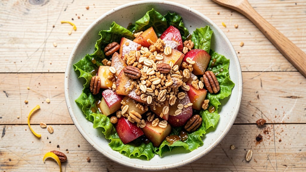 Apple Crisp Salad Recipe: Warm Spiced Apples Over Crunchy Greens