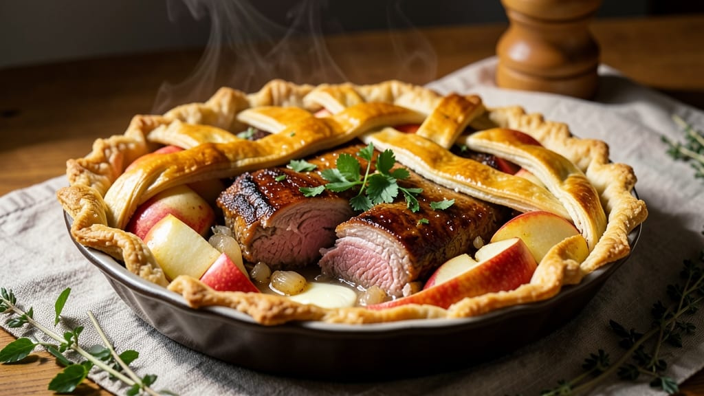 Pork And Apple Pie Recipe UK: Savory-Sweet British Bake with Crispy Pastry Layers