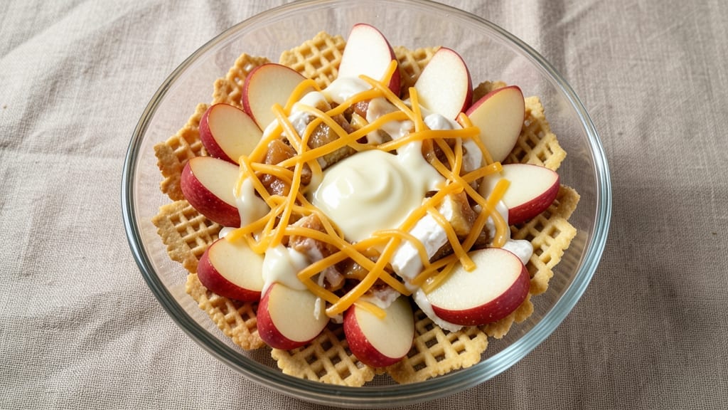 Triscuit Apple Cheese Recipe: Crunchy Crisp Top With Warm Apple-Cheddar Rivers