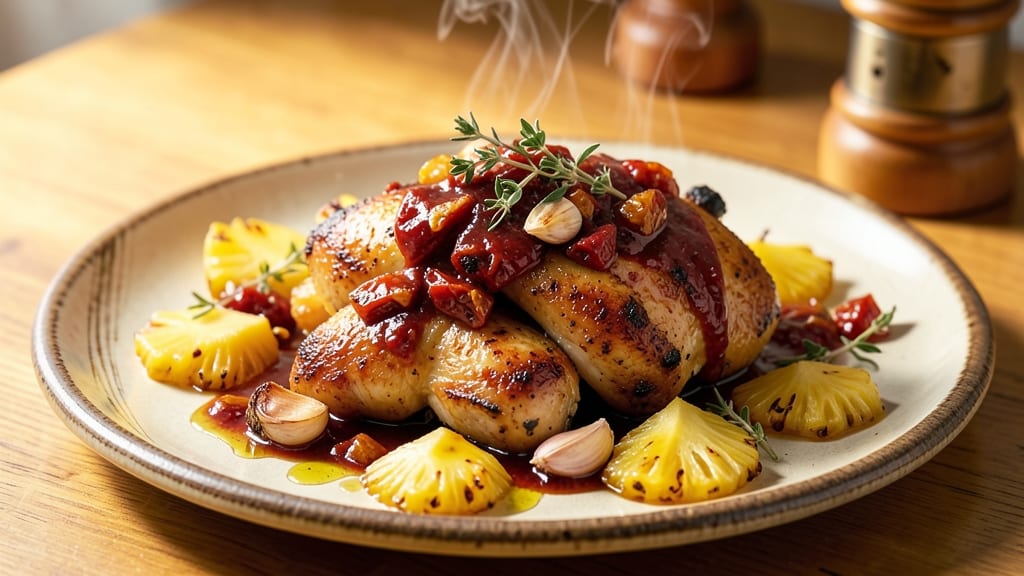Roasted Pineapple and Habanero Sauce Chicken Recipe: Sweet Heat That Sticks to Every Bite