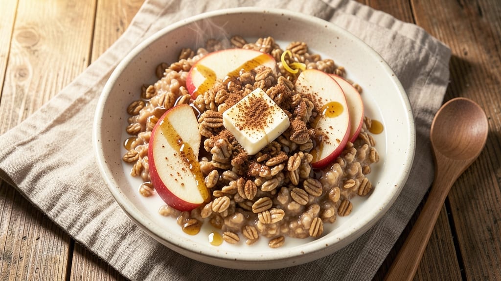 Apple Cinnamon Steel Cut Oatmeal Recipe: Warm Spiced Overnight Soak for Breakfast Bliss