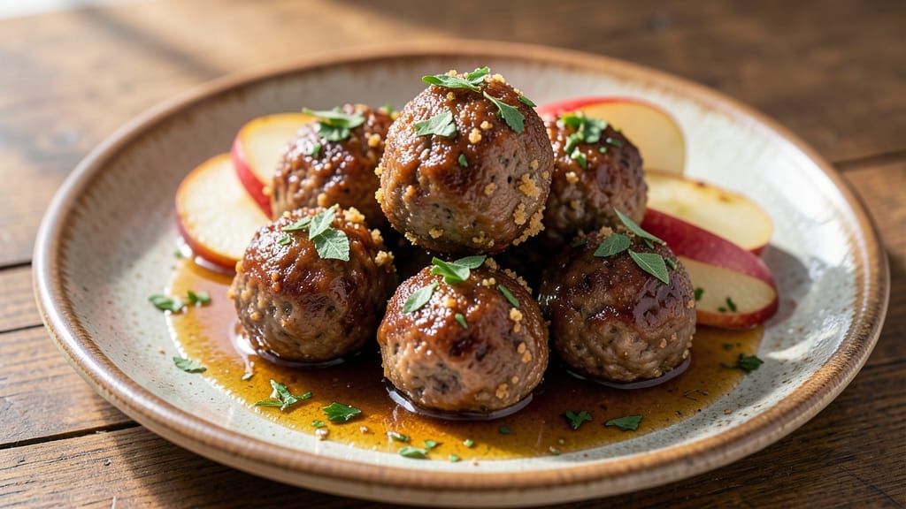 Pork and Apple Meatballs Recipe: Sweet-Tart Bites With Crispy Edges