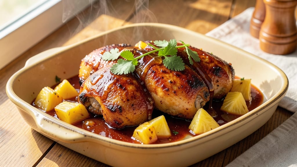Baked BBQ Pineapple Chicken Recipe: Caramelized Glaze Meets Sweet-Tangy Heat