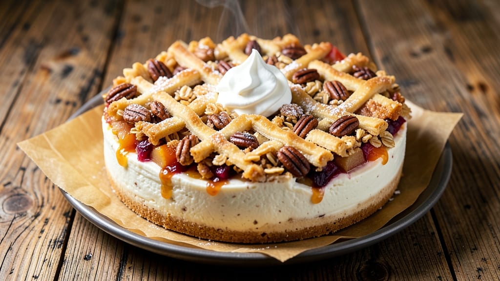Apple Crisp Cheesecake Factory Recipe: Warm Spiced Topping Over Silky Vanilla Layers