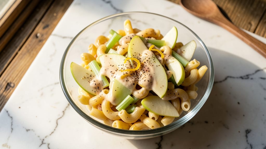 Apple Macaroni Salad Recipe: Sweet-Tart Apple Crunch With Creamy Mayonnaise Base
